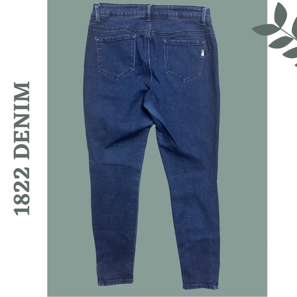 🛍️3/$40 1822 Denim Skinny Blue Jeans Ankle
Zipper Detail Size 10 - Picture 2 of 7